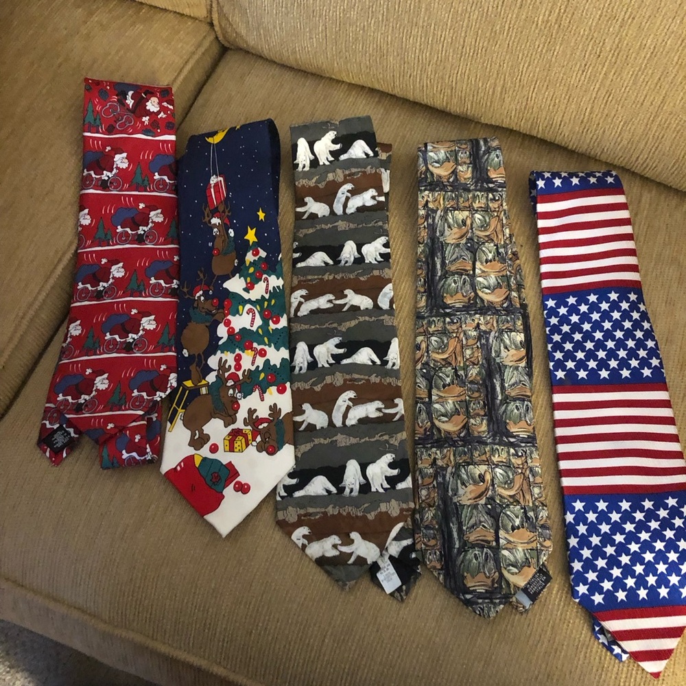 Assorted Patterned Ties Set